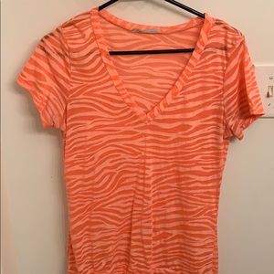 Maurices orange zebra striped shirt
